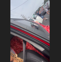Man Handles A Woman During A Road Rage
