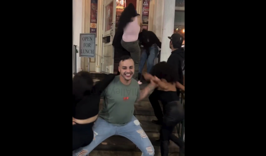 Dude Stopped Two Women From Jumping In To Help Their Friend Because She Was Losing Against A Girl