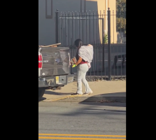 Man Seen A Woman Working With A Baby On Her Back And Tell Other People Its No Excuses Not To Work