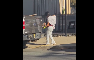Man Seen A Woman Working With A Baby On Her Back And Tell Other People Its No Excuses Not To Work