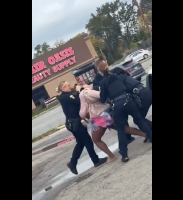 3 Female Police Officer Had A Difficult Time Taking Down A Woman And Arresting Her