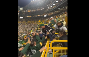 Green Bay Packers Fans Didn’t Like This Green Bay Packer Fan Talking Crazy To Them