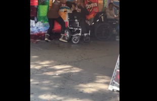 Woman Handles A Man In A Wheelchair With One Leg After He Wouldn’t Pay Her Money