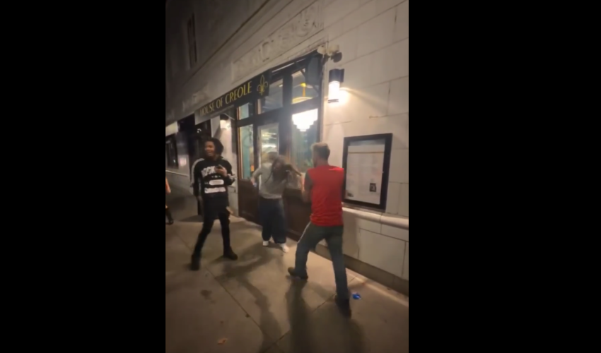 Drunk Guy Started Chasing And Harassing A Group Of Men And Begged Them To Hit Him And This Was The Result