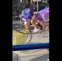 Black Man Gets Mad After A Guy Put Hands On 3 Girls Because His Girlfriend Was Getting Jumped By 3 Girls On The Hollywood Strip