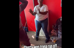 Woman Was Scared After She Tried To Run Off Without Paying For Her Services