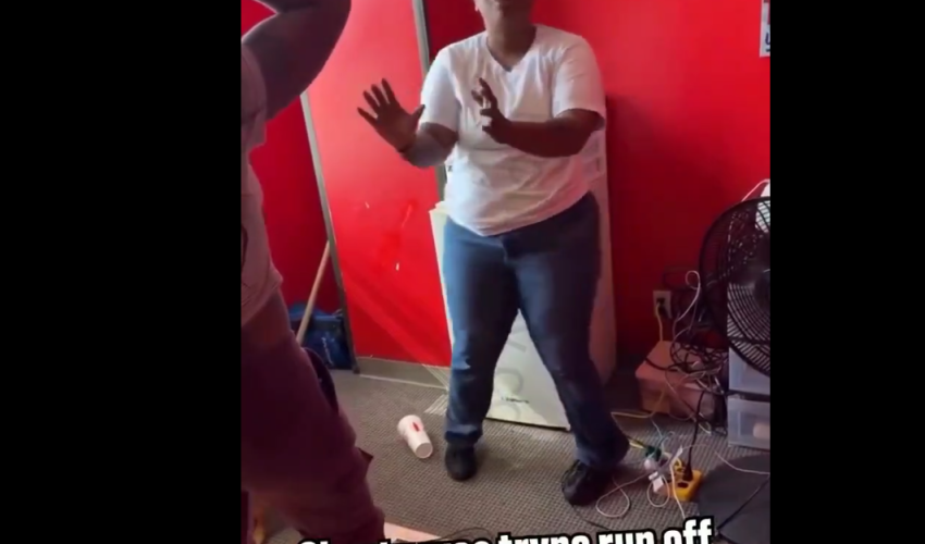 Woman Was Scared After She Tried To Run Off Without Paying For Her Services