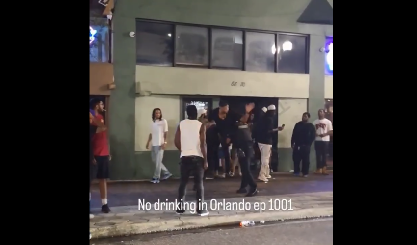 Two Police Officers Does A Takedown Tactic That Shocked A Guy During A Altercation In Orlando
