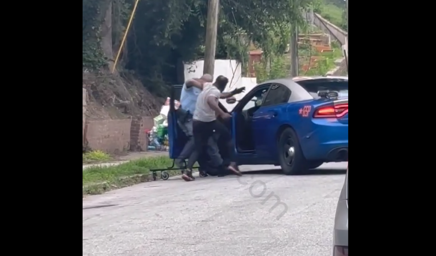 Police Tried To Get Stolen Store Items Back From A Man But Gets Attacked In The Process